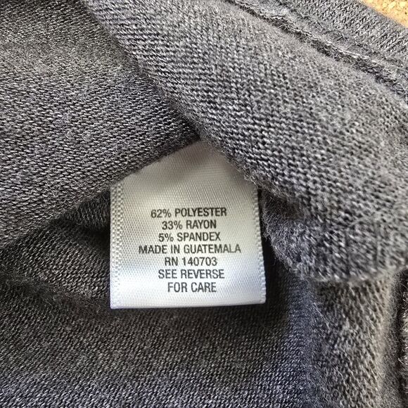 Sunday Linen Boxy Pullover Tunic Top shirt Gray & Black 2X (C44) - Picture 4 of 5